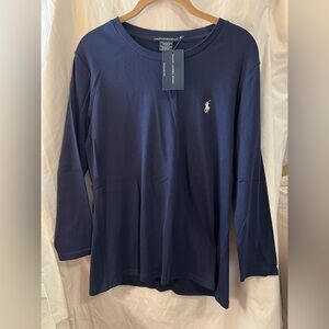 Ralph Lauren Navy Blue Long Sleeve Top NWT Size XL